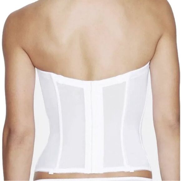Dominique White Strapless Bustier 40B NWT clean unused store stock - Picture 2 of 14